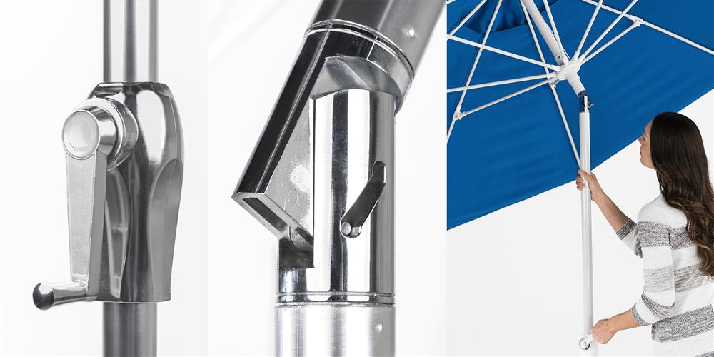 Commercial Umbrella Auto-Tilt Crank Lift
